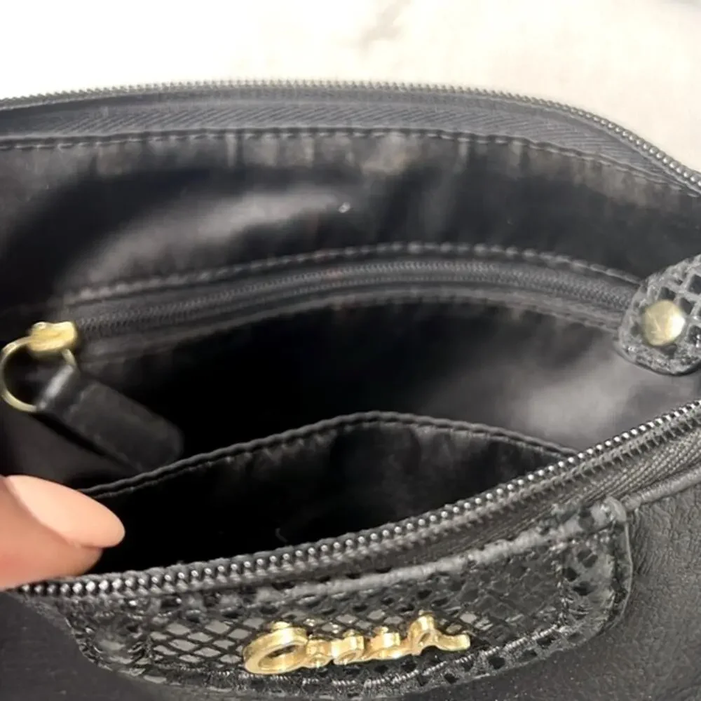 Coach Ashley Black Leather Swingpack Crossbody bag